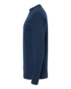 M&O 4820 Unisex Gold Soft Touch Long Sleeve T-Shirt – Deep Navy (side)
