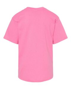 M&O 4850 Youth Gold Soft Touch T-Shirt – Azalea (back)