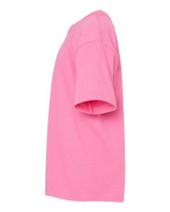 M&O 4850 Youth Gold Soft Touch T-Shirt – Azalea (side)