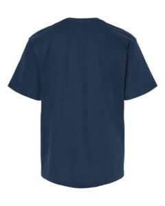 M&O 4850 Youth Gold Soft Touch T-Shirt – Deep Navy (back)