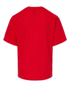 M&O 4850 Youth Gold Soft Touch T-Shirt – Deep Red (back)