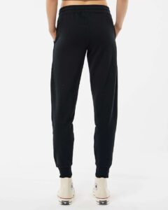 Independent Trading Co. PRM20PNT Women’s California Wave Wash Sweatpants – Black (on model back)
