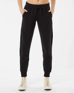 Independent Trading Co. PRM20PNT Women’s California Wave Wash Sweatpants – Black (on model)