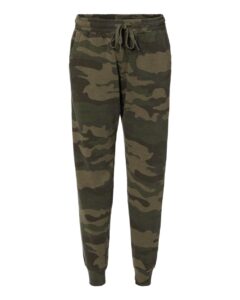 Independent Trading Co. PRM20PNT Women’s California Wave Wash Sweatpants – Forest Camo Heather