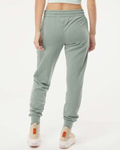 Independent Trading Co. PRM20PNT Women’s California Wave Wash Sweatpants – Sage (on model back)