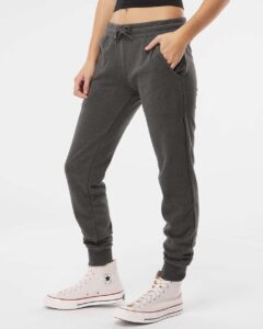 Independent Trading Co. PRM20PNT Women’s California Wave Wash Sweatpants – Shadow (on model side)