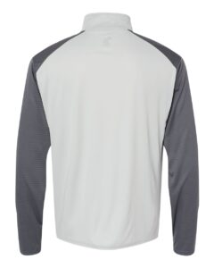 Badger 4231 Men’s Breakout Quarter-Zip Pullover – Silver/ Graphite (back)