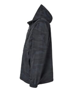 Independent Trading Co. EXP94NAW Men’s Nylon Anorak – Black Camo (side)