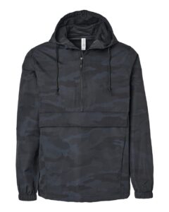 Independent Trading Co. EXP94NAW Men’s Nylon Anorak – Black Camo