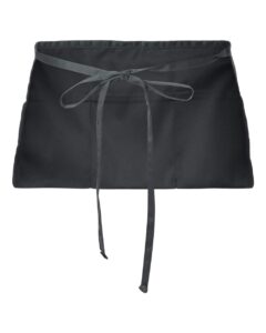 Liberty Bags 5500 Midweight Cotton Twill Waist Apron – Black (back)