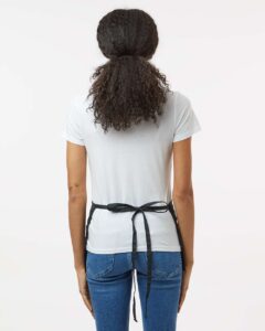 Liberty Bags 5500 Midweight Cotton Twill Waist Apron – Black (on model back)