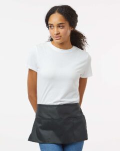 Liberty Bags 5500 Midweight Cotton Twill Waist Apron – Black (on model)