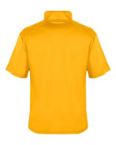 Badger 4199 Men’s B-Core Short Sleeve Quarter-Zip – Gold/ Graphite (back)