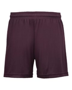 C2 Sport 5116 Women’s Mesh Shorts – Maroon (back)