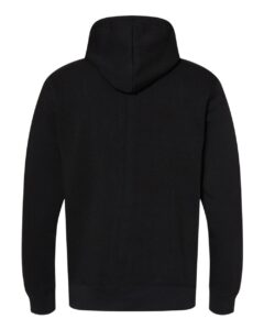 J. America 8879 Men’s Gaiter Fleece Hooded Sweatshirt – Black (back)