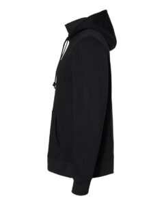 J. America 8879 Men’s Gaiter Fleece Hooded Sweatshirt – Black (side)