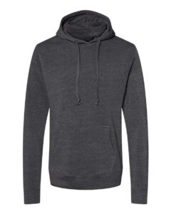 J. America 8879 Men’s Gaiter Fleece Hooded Sweatshirt – Black Heather