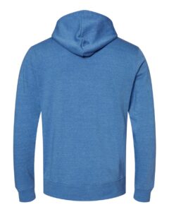 J. America 8879 Men’s Gaiter Fleece Hooded Sweatshirt – Cool Royal Heather (back)