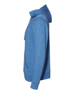 J. America 8879 Men’s Gaiter Fleece Hooded Sweatshirt – Cool Royal Heather (side)