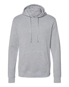 J. America 8879 Men’s Gaiter Fleece Hooded Sweatshirt – Grey Heather