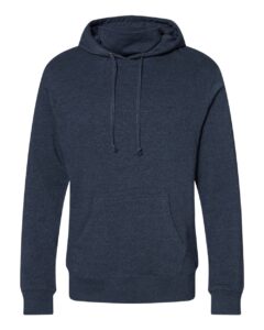 J. America 8879 Men’s Gaiter Fleece Hooded Sweatshirt – True Navy Heather