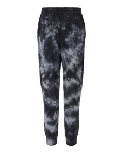 Independent Trading Co. PRM50PTTD Unisex Tie-Dyed Fleece Sweatpants – Tie Dye Black (back)