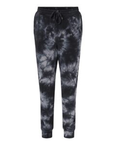 Independent Trading Co. PRM50PTTD Unisex Tie-Dyed Fleece Sweatpants – Tie Dye Black