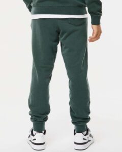 Independent Trading Co. PRM50PTPD Unisex Pigment-Dyed Fleece Sweatpants – Pigment Alpine Green (on model back)