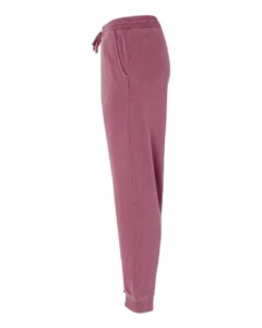 Independent Trading Co. PRM50PTPD Unisex Pigment-Dyed Fleece Sweatpants – Pigment Maroon (side)