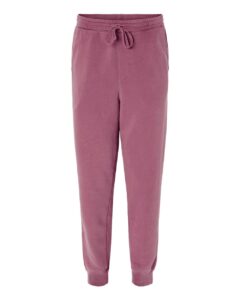 Independent Trading Co. PRM50PTPD Unisex Pigment-Dyed Fleece Sweatpants – Pigment Maroon