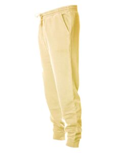 Independent Trading Co. PRM50PTPD Unisex Pigment-Dyed Fleece Sweatpants – Pigment Yellow (side)
