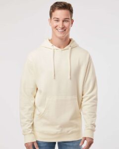 Independent Trading Co. SS4500 Unisex Midweight Hooded Sweatshirt – Bone (on model)