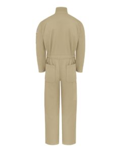 Bulwark CLB2T Men’s Tall Premium Coverall – EXCEL FR® ComforTouch® – 7 oz. – Khaki (back)