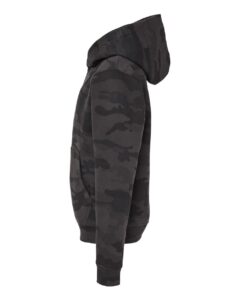 Independent Trading Co. SS4001Y Youth Midweight Hooded Sweatshirt – Black Camo (side)