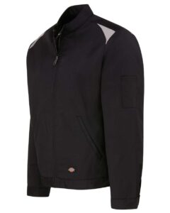 Dickies LJ60 Men’s Insulated Colorblocked Jacket – Black/ Silver (side)