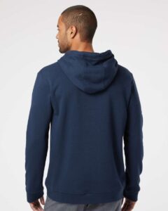 Adidas A432 Unisex Fleece Hooded Sweatshirt – Collegiate Navy (on model back)