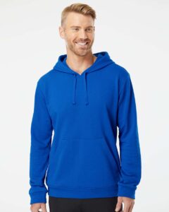 Adidas A432 Unisex Fleece Hooded Sweatshirt – Collegiate Royal (on model)