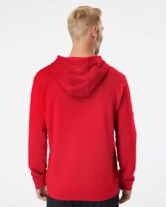 Adidas A432 Unisex Fleece Hooded Sweatshirt – Red (on model back)