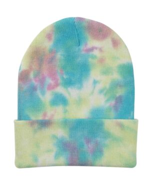 Sportsman SP412 12″ Tie-Dyed Cuffed Beanie – Raspberry Mist