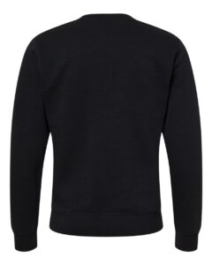 J. America 8870 Unisex Triblend Fleece Crewneck Sweatshirt – Black Solid (back)