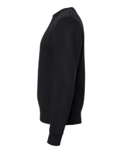 J. America 8870 Unisex Triblend Fleece Crewneck Sweatshirt – Black Solid (side)