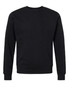 J. America 8870 Unisex Triblend Fleece Crewneck Sweatshirt – Black Solid