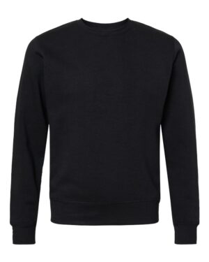 J. America 8870 Unisex Triblend Fleece Crewneck Sweatshirt – Black Solid