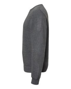 J. America 8870 Unisex Triblend Fleece Crewneck Sweatshirt – Black Triblend (side)