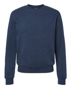 J. America 8870 Unisex Triblend Fleece Crewneck Sweatshirt – True Navy Triblend