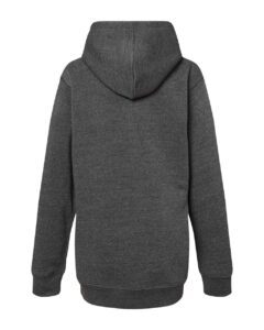 J. America 8880 Youth Triblend Fleece Hooded Sweatshirt – Black Triblend (back)