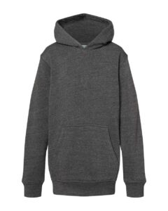 J. America 8880 Youth Triblend Fleece Hooded Sweatshirt – Black Triblend