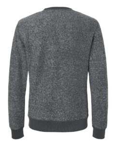 J. America 8712 Unisex Aspen Fleece Crewneck Sweatshirt – Charcoal Speck (back)