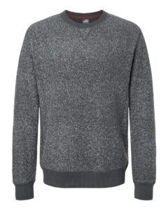 J. America 8712 Unisex Aspen Fleece Crewneck Sweatshirt – Charcoal Speck