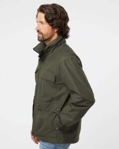 DRI DUCK 5325 Men’s Field Jacket – Olive (on model side)